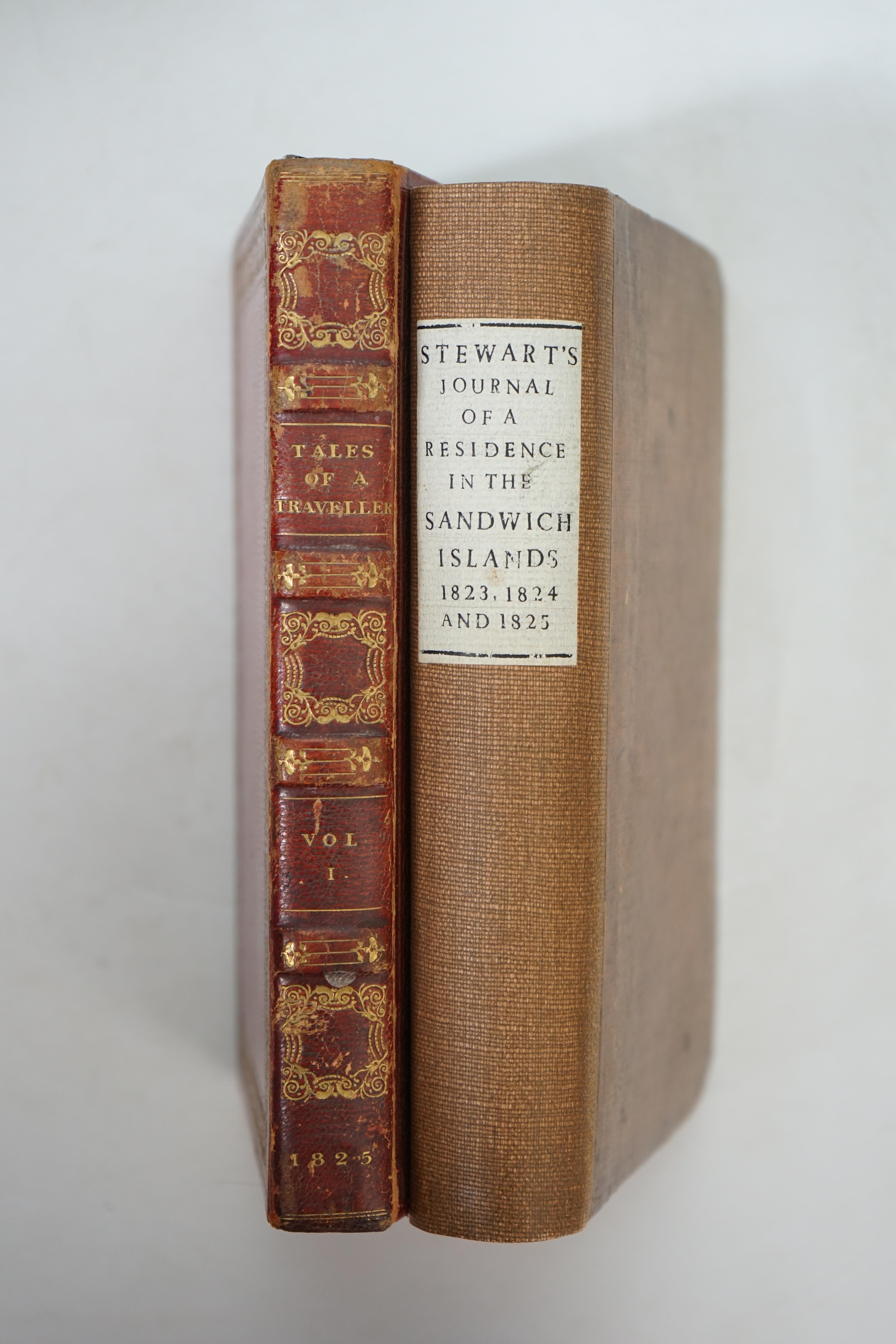 Stewart, Charles Samuel - Journal of a Residence in the Sandwich Islands, during the years 1823, 1824, and 1825, 3rd edition, 8vo, rebound cloth, with 1 folded engraved map and 1 plate (of 3), H. Fisher, Son, & P.Jackson